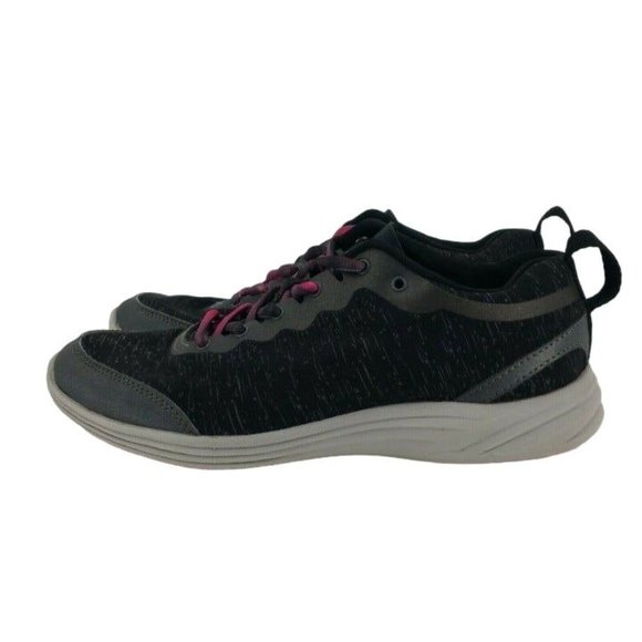 Vionic Womens Agile Fyn 335FYN Lace Up Black Gray Walking Sneaker Size US 6.5 - Picture 2 of 9